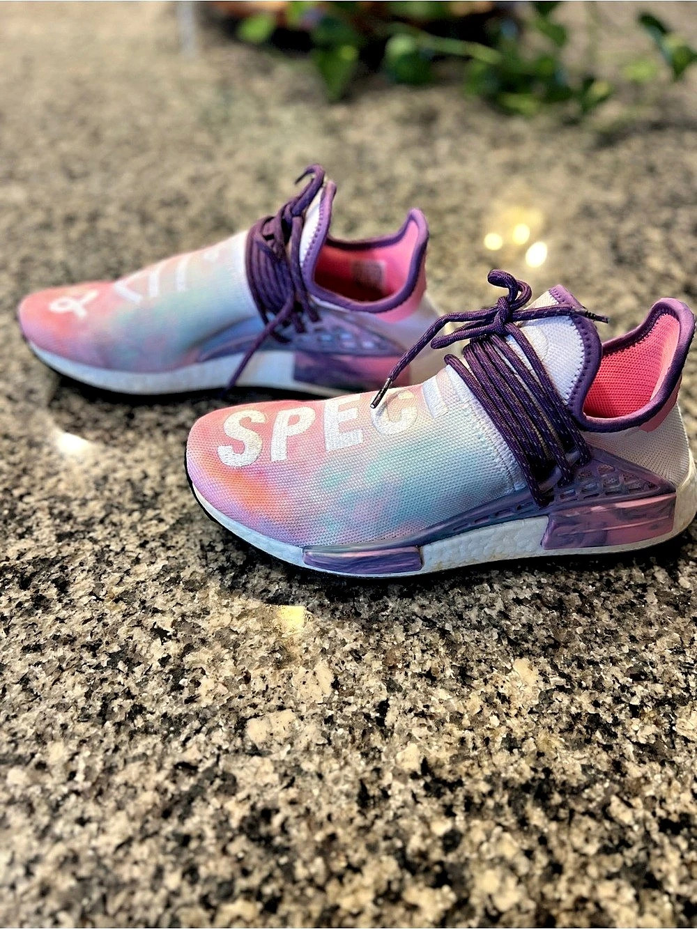 Pharrell Williams x adidas NMD Hu Trail "Holi Festival" (Pink Glow) sneakers men